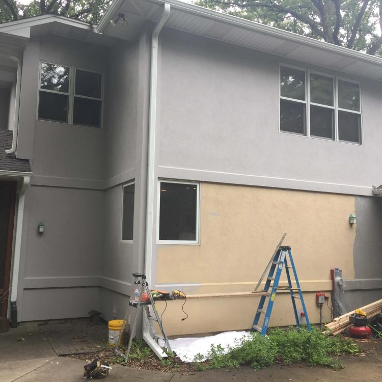 A home improvement project: window replacement in progress